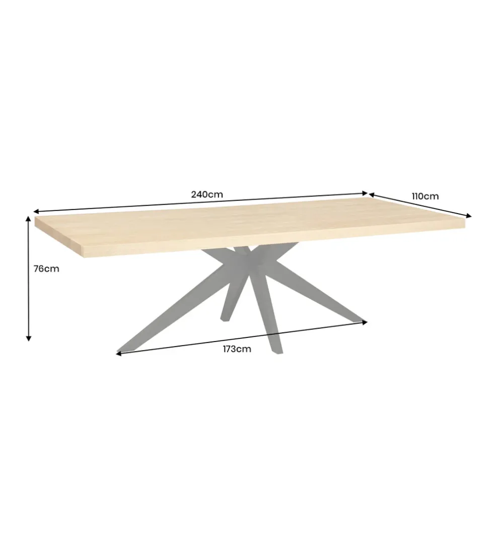 Stół ZEZUS 240 cm kolor naturalnego dębu