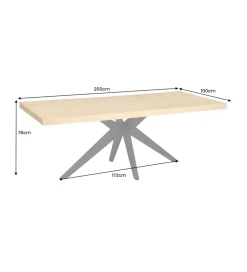 Stół ZEZUS 200 cm kolor naturalnego dębu