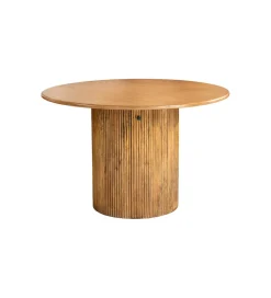 Stół z szafką TRES CHIC 120 cm drewno mango brązowy
