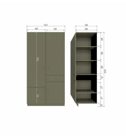Szafa ALFIE 107 cm drewno sosny