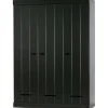 Szafa DRAWER 195 x 140 cm drewno sosna czarna