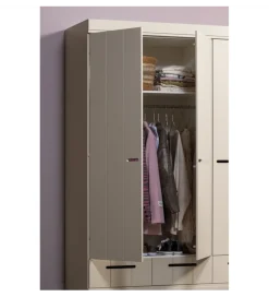 Szafa DRAWER 195 x 140 cm drewno sosna dust