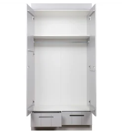 Szafa DRAWER 195 x 94 cm drewno sosna szara