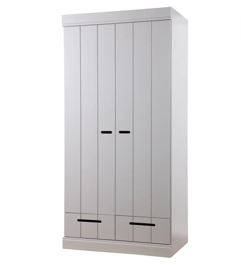 Szafa DRAWER 195 x 94 cm drewno sosna szara