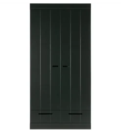 Szafa DRAWER 195 x 94 cm drewno sosna czarna