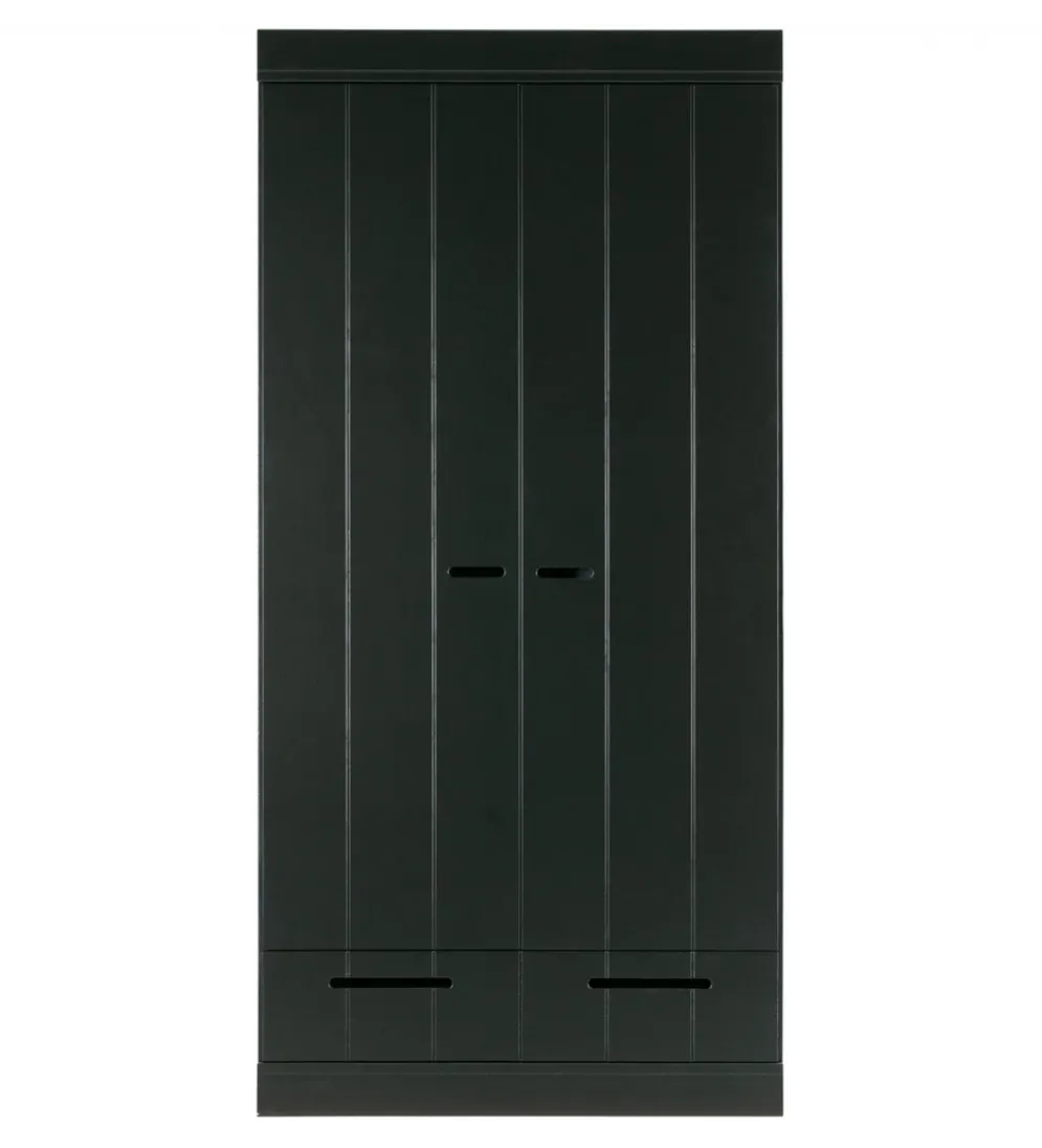 Szafa DRAWER 195 x 94 cm drewno sosna czarna