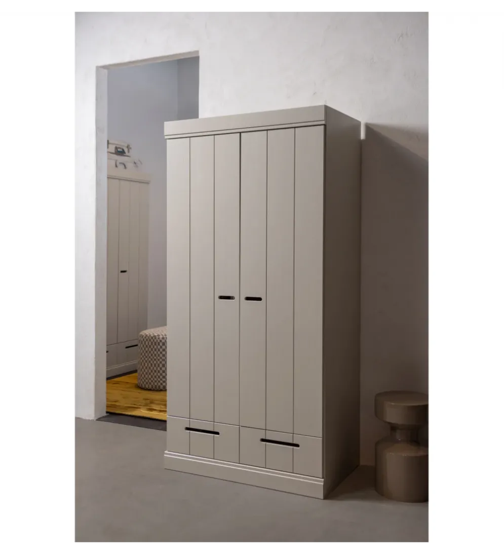 Szafa DRAWER 195 x 94 cm drewno sosna dust