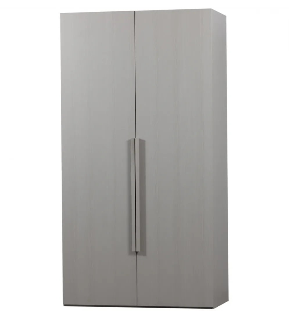 Szafa dwudrzwiowa RENS 110 cm dekor orzechowy szara