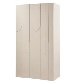 Szafa Japandi z wzorem RAIN 200 cm drewno sosny dust