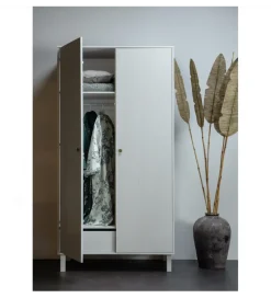 Szafa MADU 195 cm drewno sosna szara