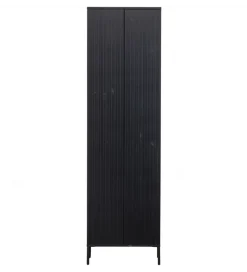 Szafa NEW GRAVURE 210 cm drewno sosny czarna