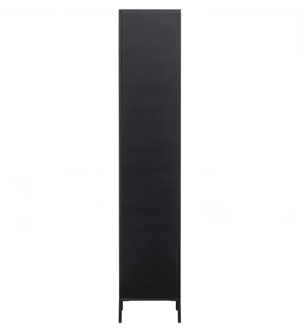 Szafa NEW GRAVURE 210 cm drewno sosny czarna