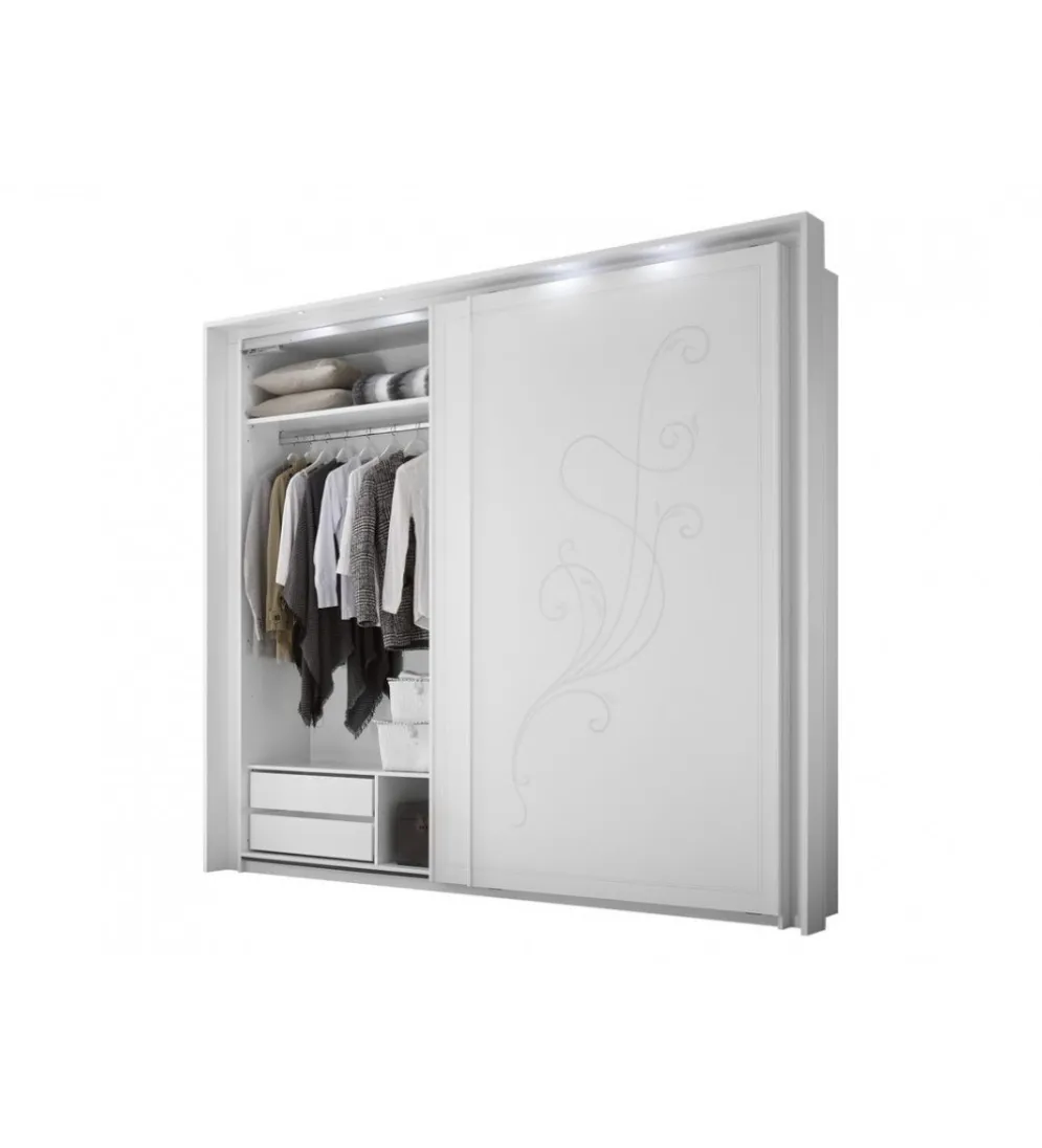 Szafa NIVEA 243 Cm X 230 Cm Biała Z Ozdobnym Nadrukiem