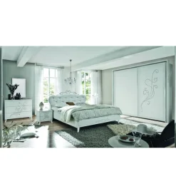 Szafa NIVEA 243 Cm X 230 Cm Biała Z Ozdobnym Nadrukiem