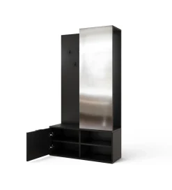 Szafa OTURRA 189 cm z lustrem czarna