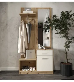 Szafa PERGO 90 cm naturalna biała