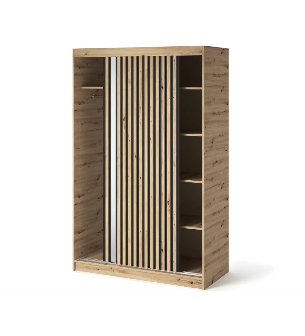 Szafa przesuwna EMERIO II 120 cm kolor dąb artisan