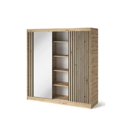 Szafa przesuwna EMERIO III 180 cm kolor dąb artisan