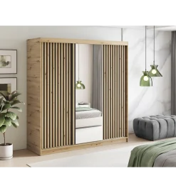 Szafa przesuwna EMERIO III 180 cm kolor dąb artisan