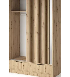 Szafa przesuwna VOODI II 120 cm z lustrem kolor dąb artisan