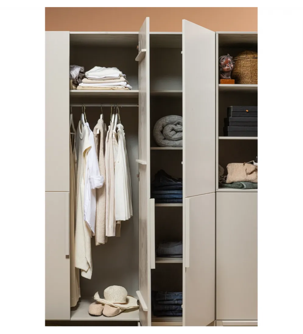 Szafa PURE 215 x 142 cm drewno sosny dust
