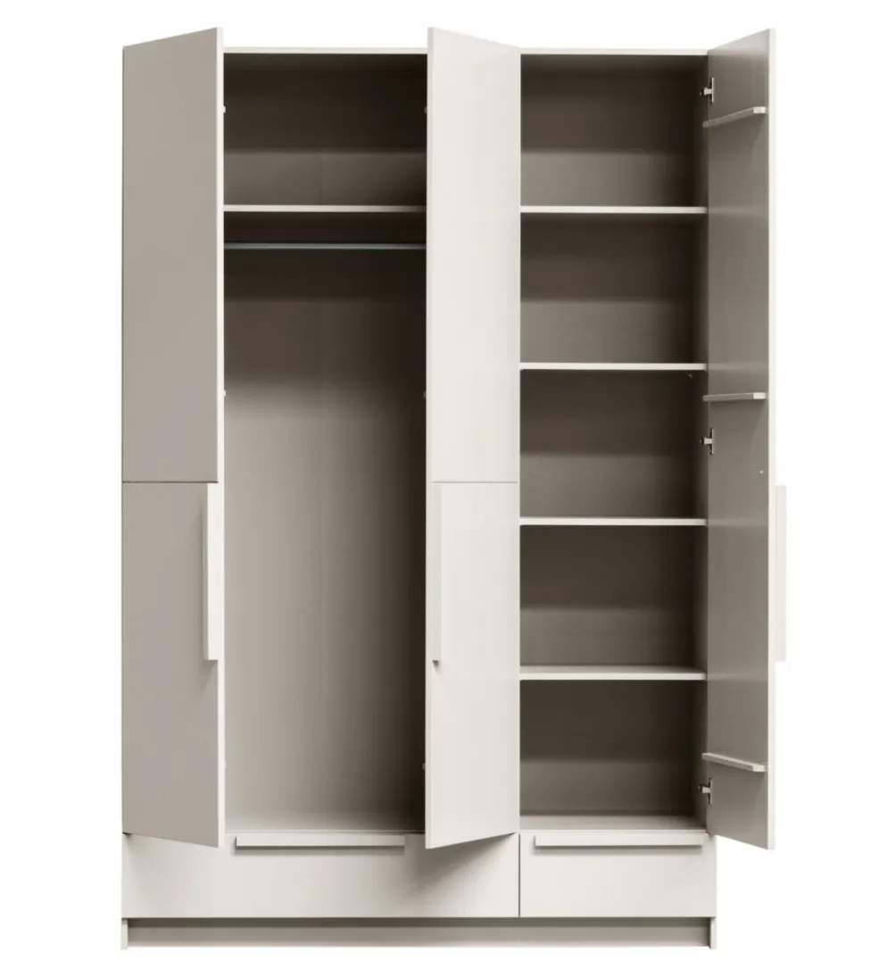 Szafa PURE 215 x 142 cm drewno sosny dust