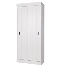 Szafa ROW 195 cm drewno sosny biała