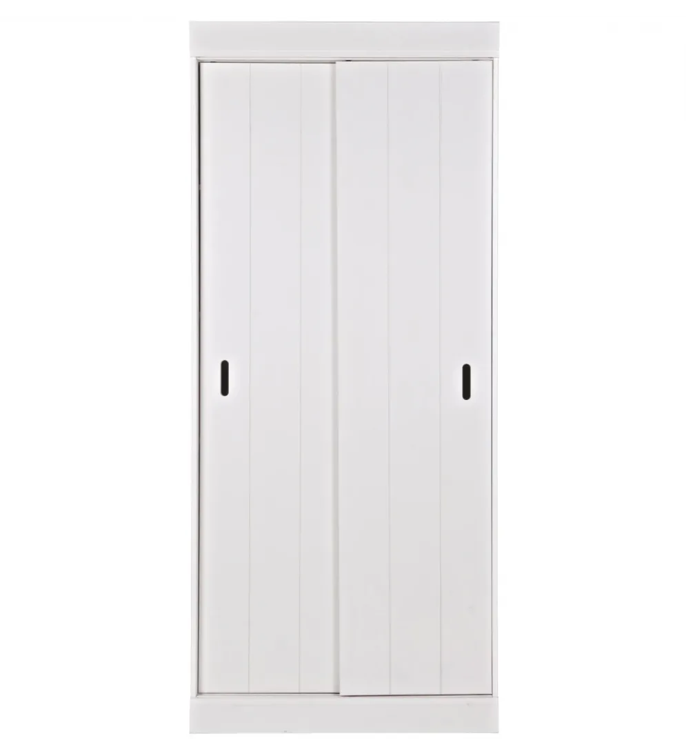 Szafa ROW 195 cm drewno sosny biała