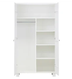Szafa TIES 202 cm drewno sosny biała