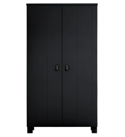 Szafa TIES 202 cm drewno sosny czarna