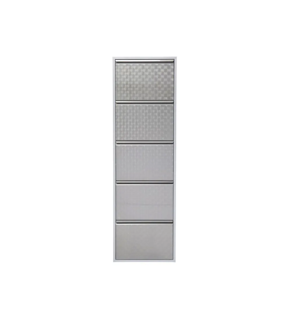 Szafka na buty CARUSO 170 cm srebrna