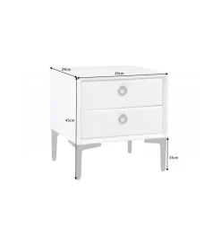 Szafka nocna Cosmo 45 cm biała