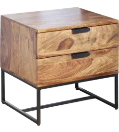 Szafka nocna LORENTE 50 cm drewno sheesham