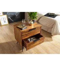 Szafka nocna NISHAN 60 cm drewno sheeshem