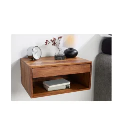 Szafka nocna wisząca ZAMBEZI  50 cm drewno sheesham