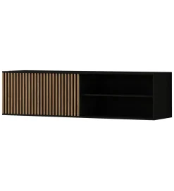 Szafka RTV wisząca MEORATI 150 cm w optyce dąb artisan
