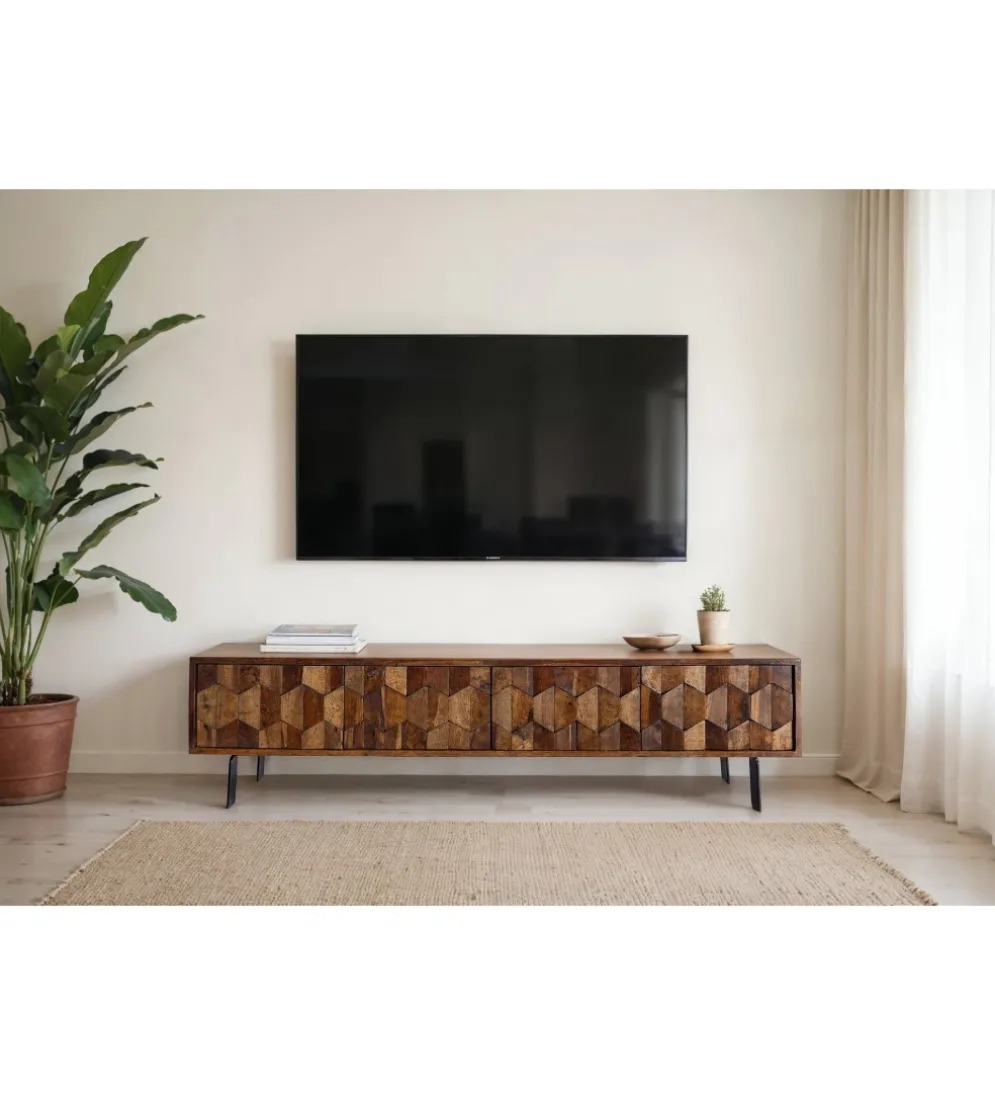 Szafka RTV WOHNLING 160 cm drewno sheesham