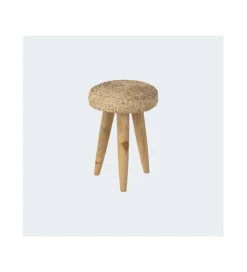 Taboret WATER drewno teak naturalny biały