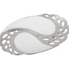 Taca CENTERPLANCE 30 cm srebrnobiała