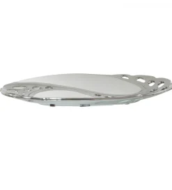 Taca CENTERPLANCE 30 cm srebrnobiała