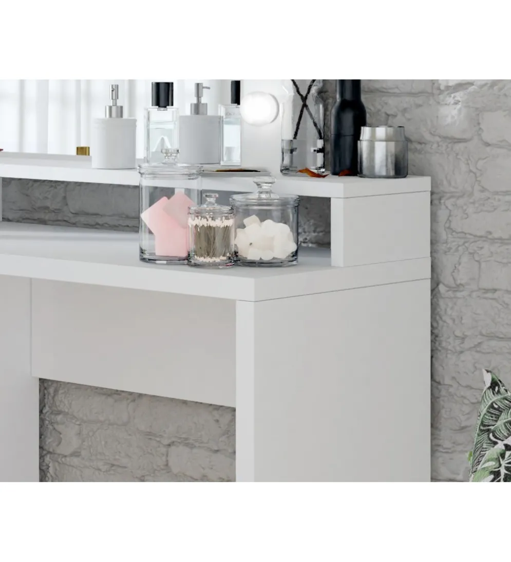Toaletka DIVA 120 cm biała z oświetleniem