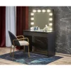 Toaletka HOLLYWOOD 94 cm czarna z oświetleniem LED