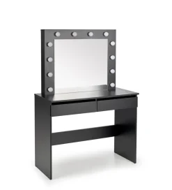 Toaletka HOLLYWOOD 94 cm czarna z oświetleniem LED