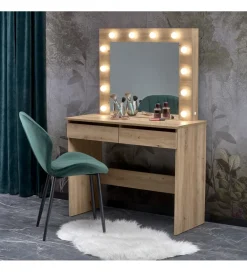 Toaletka HOLLYWOOD 94 cm dąb artisan z oświetleniem LED