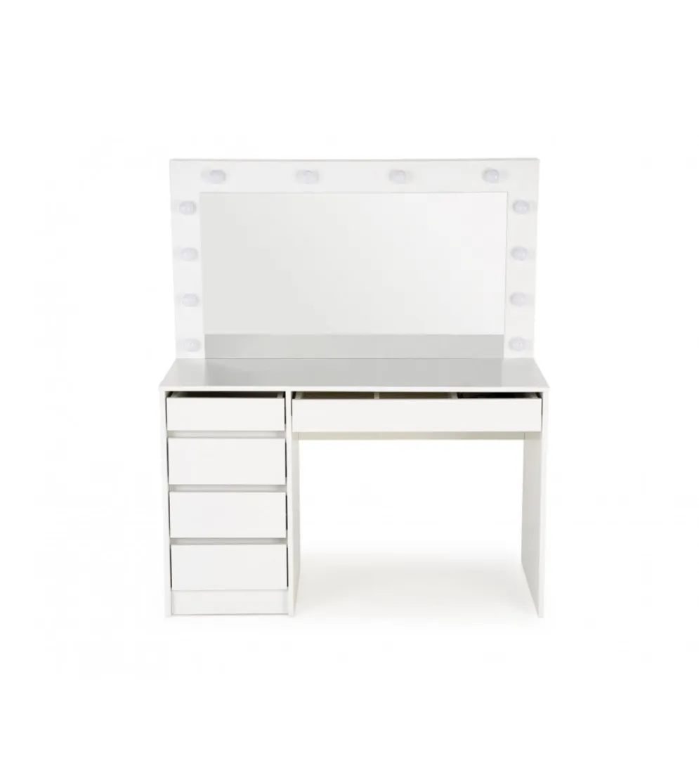 Toaletka HOLLYWOOD XL 120 cm biała z oświetleniem LED