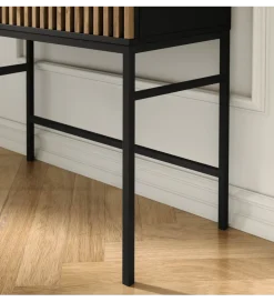 Toaletka wisząca MEORATI 85 cm w optyce dąb artisan/czarny