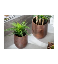 Wazon HOLOCEN L SET 2 W Kolorze Podpalanej Miedzi
