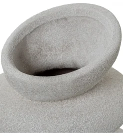Wazon KATAM 30 cm ceramika biały piaskowy