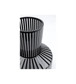 Wazon Roulette 24 cm czarno biały