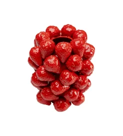 Wazon Strawberries 24 cm czerowny